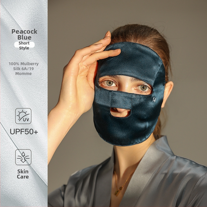 Uus siidist mask naistele suvine päikesekaitse UV-vastane kõrva riputatav mask kerge ja hingav näomask Xkz52