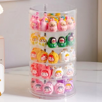 Περιστρεφόμενο χαριτωμένο κουτί προβολής τυφλού σιταριού, διαφανές ακρυλικό κουτί προβολής με φυσαλίδες, χειροποίητο ντουλάπι αποθήκευσης