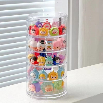 Περιστρεφόμενο χαριτωμένο κουτί προβολής τυφλού σιταριού, διαφανές ακρυλικό κουτί προβολής με φυσαλίδες, χειροποίητο ντουλάπι αποθήκευσης