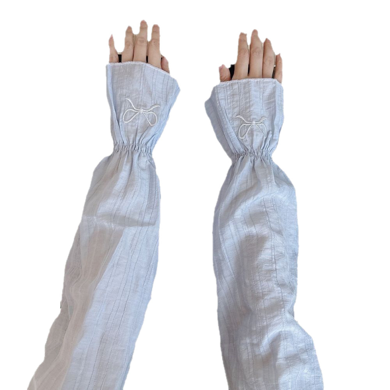 CHUNYU TANS puuvillased hingavad päikesekaitsevarrukad, tikitud lipsuga, suvised päikesekaitsejäävarrukad, naiste õues kasutamiseks mõeldud mullvarrukad