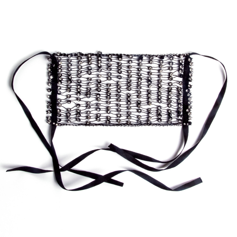 Kalnų krištolinė kaukė, populiari Europoje ir Amerikoje su deimantinio tinklelio marlės kauke, blykste, deimantinė mados papuošalų kaukė moterims LBZ1335