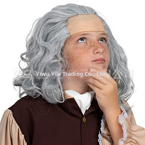 Айнщайн косплей стар професор перука половин скалп перука плешива перука трансгранична гореща разпродажба фабрични директни продажби