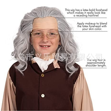 Айнщайн косплей стар професор перука половин скалп перука плешива перука трансгранична гореща разпродажба фабрични директни продажби