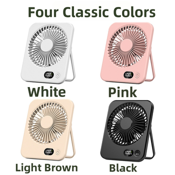 Νέος φορητός, εξαιρετικά λεπτός επιτραπέζιος ανεμιστήρας διπλής χρήσης, ψηφιακός, πτυσσόμενος, φορητός ανεμιστήρας F10 για βιβλίο, διασυνοριακής παραγωγής