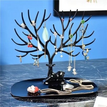 Διασυνοριακή θήκη κοσμημάτων με κέρατα ελαφιών, σκουλαρίκια σε σχήμα δέντρου, θήκη επίδειξης κολιέ με κέρατα ελαφιών, κρεμάστρα φινιρίσματος, θήκη επίδειξης