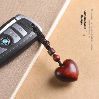 Κρεμαστό κλειδί από τριανταφυλλιά, μικρή αλυσίδα κινητού τηλεφώνου, κρεμαστό μπρελόκ από μασίφ ξύλο για φίλη/ζευγάρι, δημιουργικό μικρό δώρο