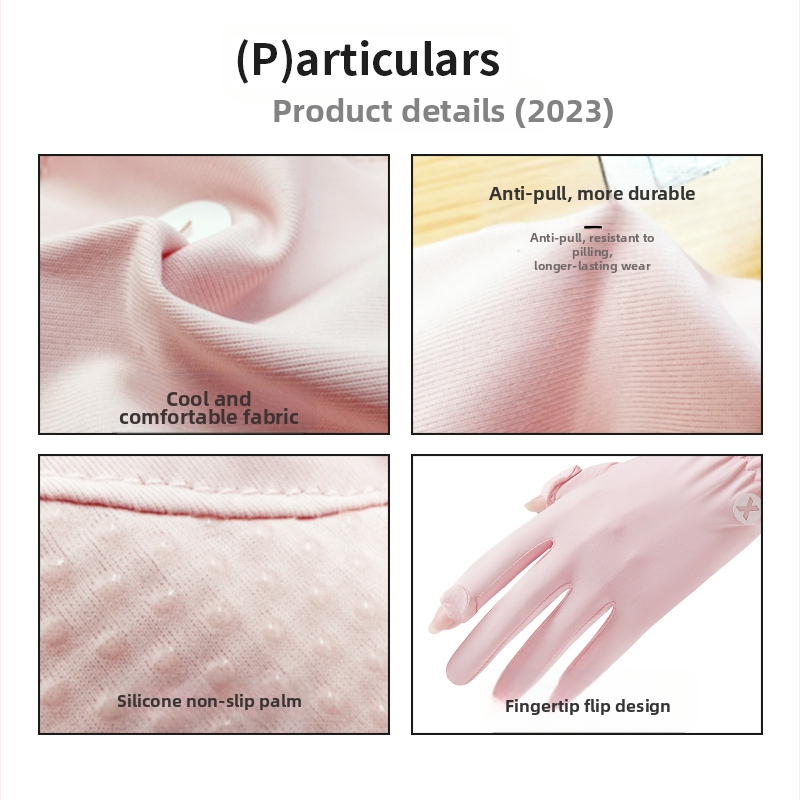 Дамски ръкавици за слънцезащита, летни, с UV защита, тънки, с отворени пръсти, със средна дължина, с горен ръкав Ice Silk, за шофиране, езда, спорт, неплъзгащи се