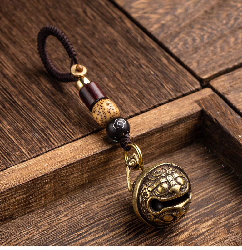 Csengő, Ami Minden Lépéssel Cseng, Réz Oroszlános Kulcstartó Autóba, Kulcstartó, Nyakpánt, Apróság, Apróság, Ünnepi Ajándék