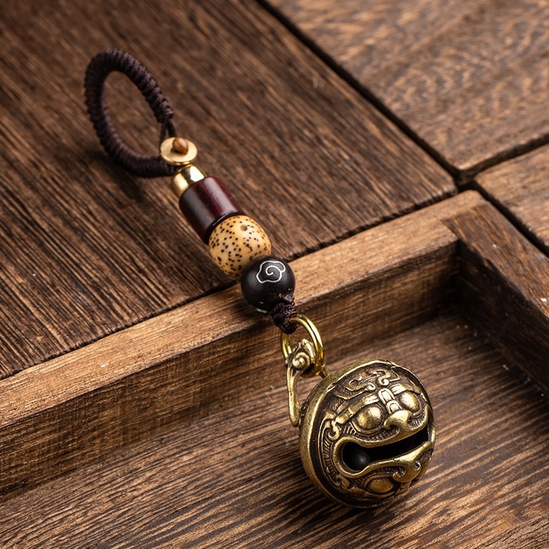 Csengő, Ami Minden Lépéssel Cseng, Réz Oroszlános Kulcstartó Autóba, Kulcstartó, Nyakpánt, Apróság, Apróság, Ünnepi Ajándék