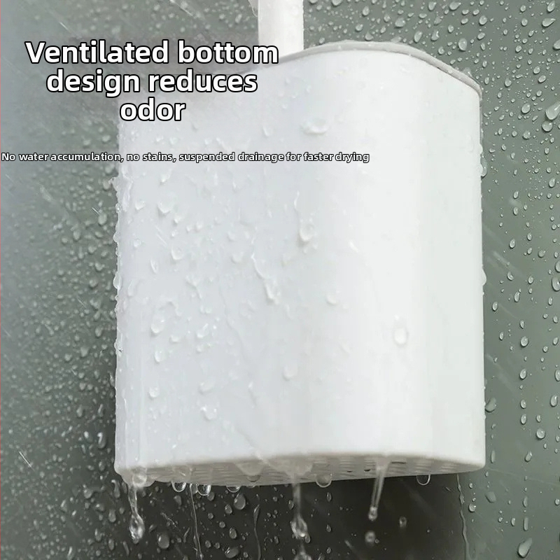 Záchodová kefa bez mŕtveho uhla, domáca toaleta na stenu, toaletná kefa, čistiaca silikónová toaletná kefa