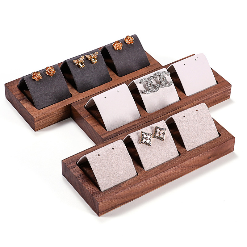 Dió ékszerállvány Retro egyszerű stílusú fülbevaló-kiállító állvány Ékszerpult Arany és ezüst fülbevalók Fülbevaló-kiállító kellékek