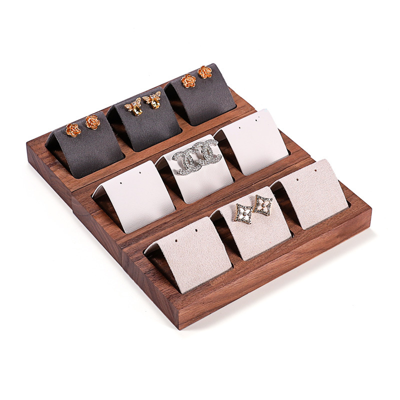 Dió ékszerállvány Retro egyszerű stílusú fülbevaló-kiállító állvány Ékszerpult Arany és ezüst fülbevalók Fülbevaló-kiállító kellékek