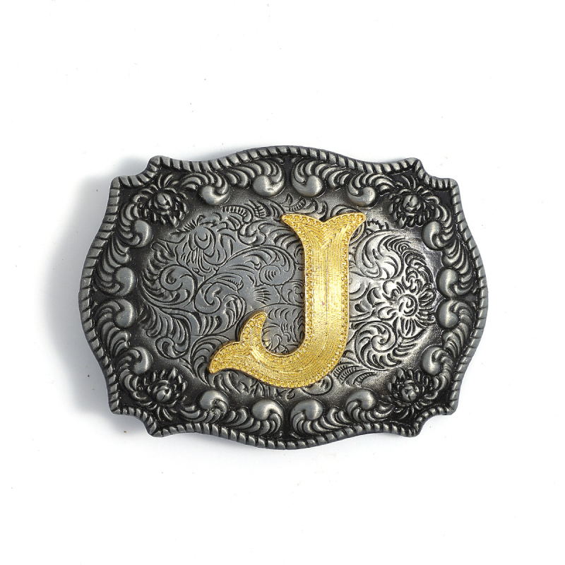 Tarpvalstybiniai sprogimai metalinė diržo sagtis vakarietiškas džinsinis audinys vyriškos ir moteriškos dekoratyvinės kelnės sagtis diržo sagtis raidė lygi sagtis didmeninė prekyba