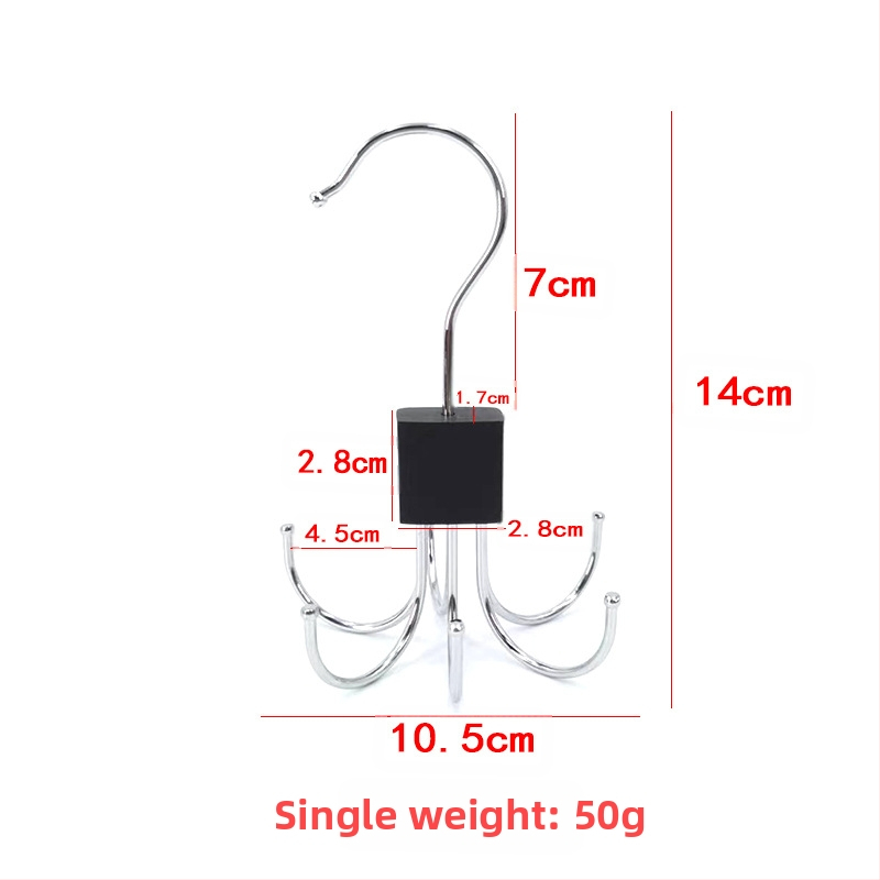 Kreatív hatkarmos akasztó, 360°-ban forgó akasztó, többcélú tároló, csúszásmentes fehérnemű heveder, nagykereskedelem