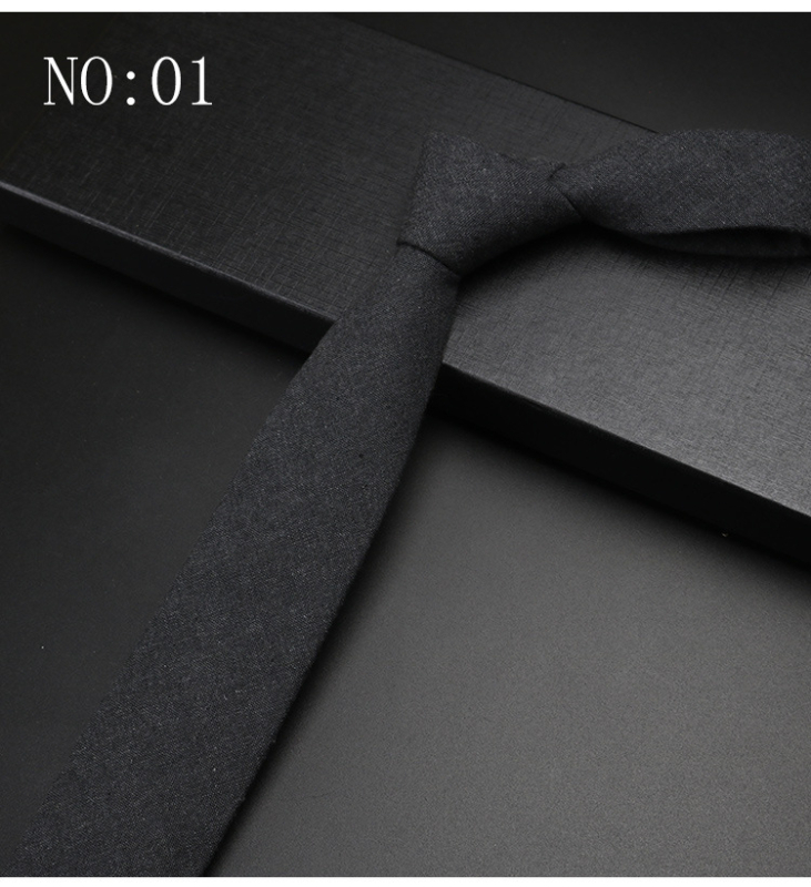 Férfi K-stílusú, európai és amerikai brit, tiszta színű retró úriemberi ing, egyszerű, formális, esküvői, keskeny, 6 cm-es, kézzel kötött pamut nyakkendő