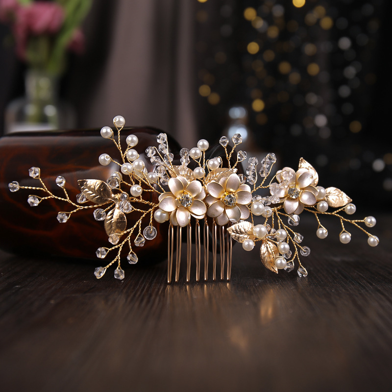 Rahvuslikus stiilis pruudi peakate, kamm, uus chinoiserie stiilis, käsitsi kootud, pärlitega kaunistatud teemantlilledega juuksekamm, luksuslikud aksessuaarid