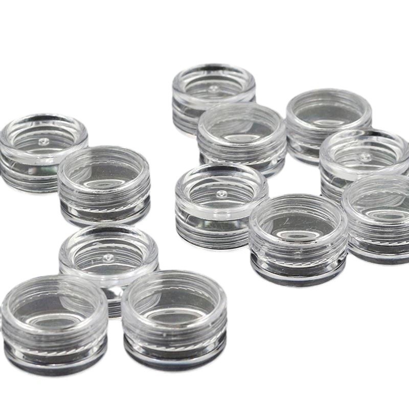 50 komada prozirnih plastičnih bočica od 2,5 ml i 3 g, pribora za nokte, kozmetike, probnih malih bočica za uzorke kreme