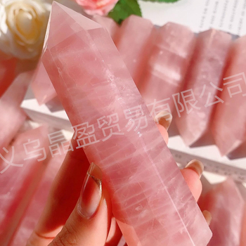 Naturaalne roosa kristall, kuusnurkne prisma, toores kivi, poleeritud üheharuline sammas, energiakolonnide kaunistused, piiriülene väliskaubandus, kuum müük, hulgimüük