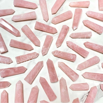Naturaalne roosa kristall, kuusnurkne prisma, toores kivi, poleeritud üheharuline sammas, energiakolonnide kaunistused, piiriülene väliskaubandus, kuum müük, hulgimüük