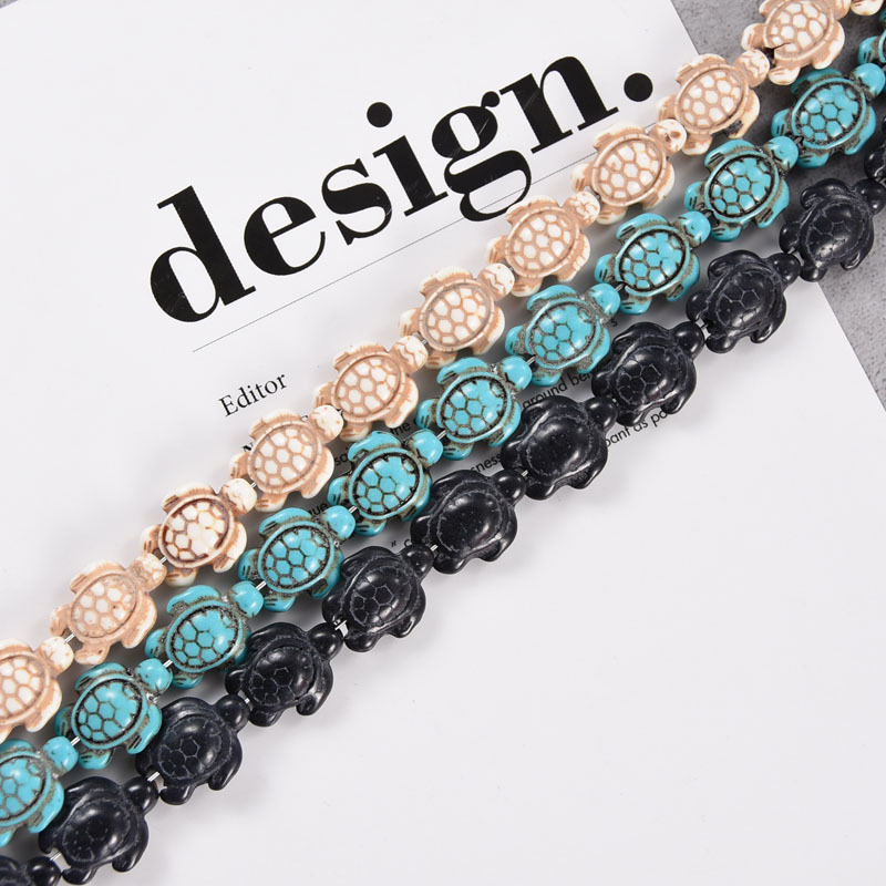 Teknős természetes kő gyöngyök