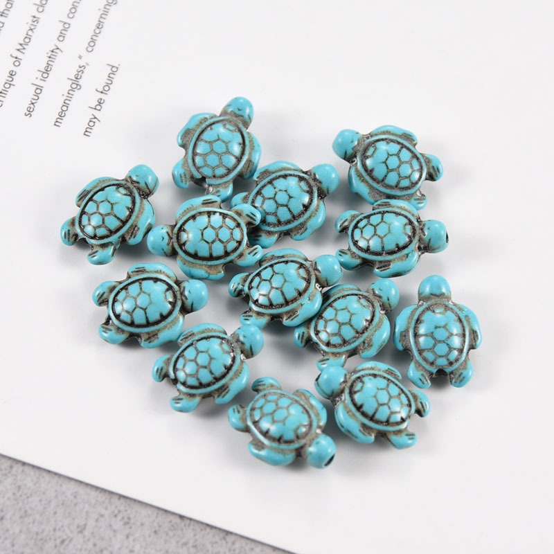 Teknős természetes kő gyöngyök