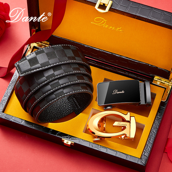 2024-es új, dupla csatos övszett, első rétegű marhabőrből készült, automata csatos férfi öv, valódi bőr nagykereskedelmi öv