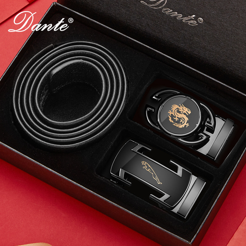 2024-es új, dupla csatos övszett, első rétegű marhabőrből készült, automata csatos férfi öv, valódi bőr nagykereskedelmi öv