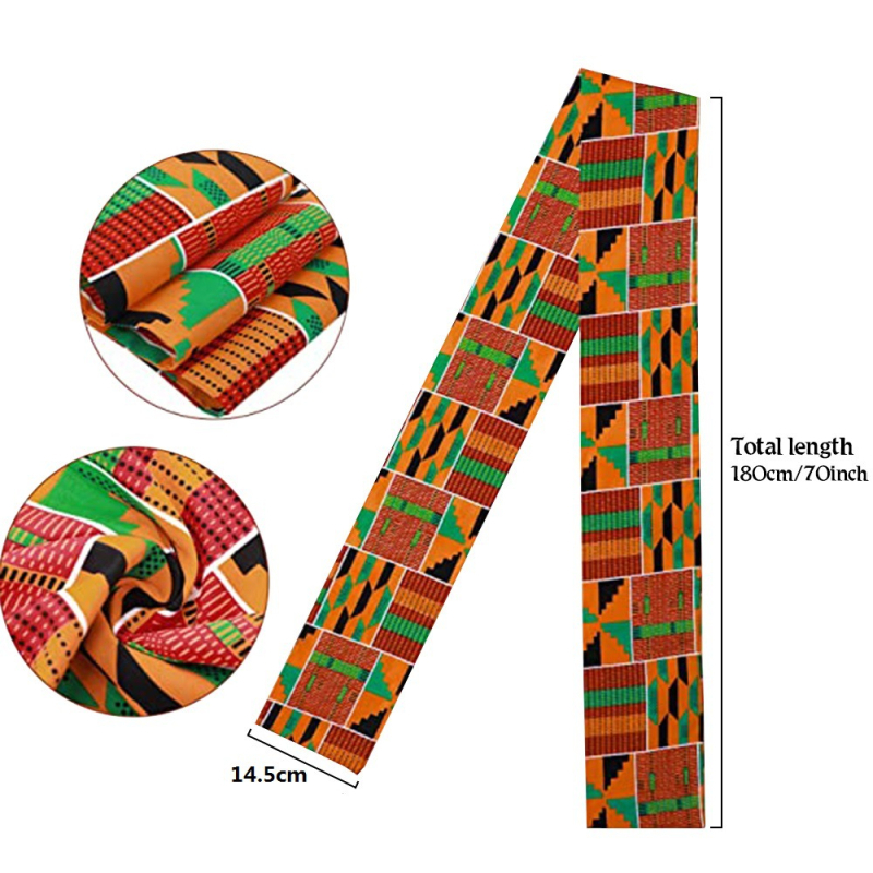 Дълъг шал с щампа Ankara batik kente за мъже и жени, празничен, 14.5*180 панделка, трансграничен, поколение коса