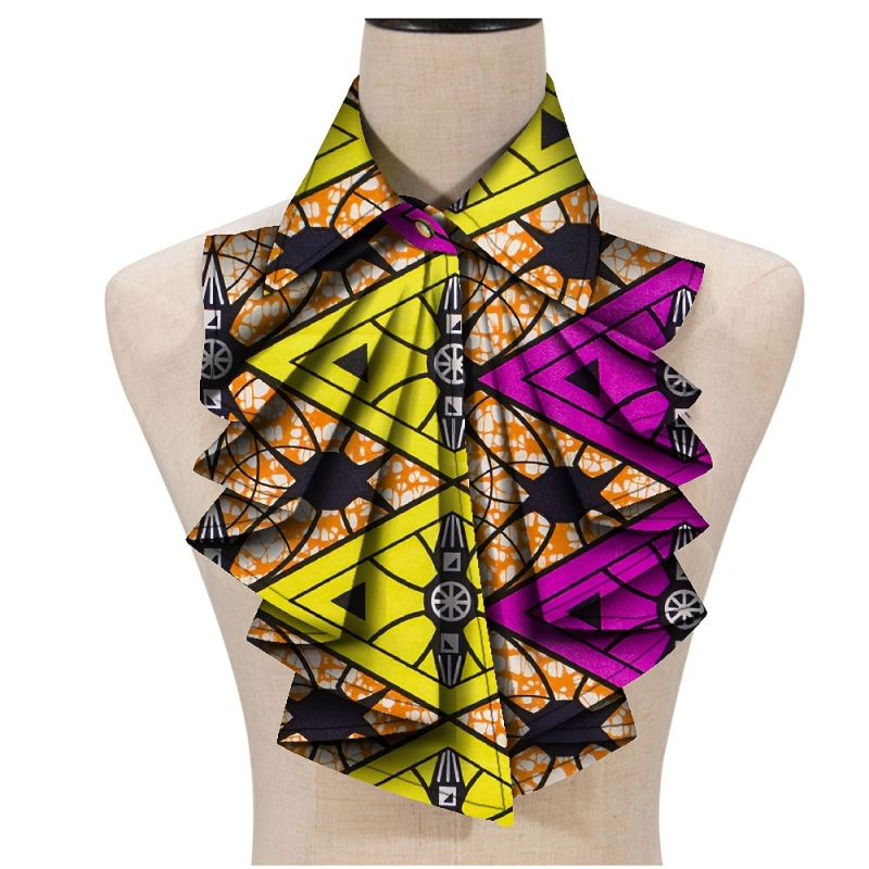 Moodne Aafrika trükisega Ankara naiste kraega lilleline Aafrika kolmnurkne Ankara kikilips Aafrika ühes tükis lips otse saatmisega