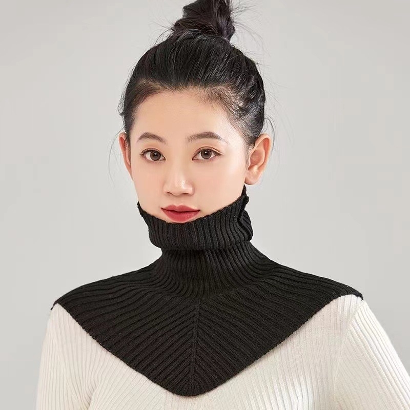 Emakakaela kaelakaitse, kaelavarrukaga kõrge kaelusega kampsun, kootud võltskraega, universaalne naiste võltskraega, sügis- ja talvine kaelakaitsesall, meeste soe külmakaitse