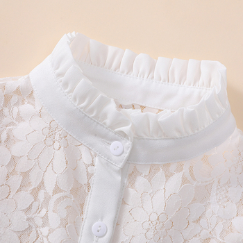 Φθινόπωρο και Χειμώνας Νέα Κομμένη Δαντέλα Ψεύτικο Κολάρο Κορίτσια Στάντ Κολάρο Γιλέκο Ψεύτικο Κολάρο Πουλόβερ Διακοσμητικό Κολάρο