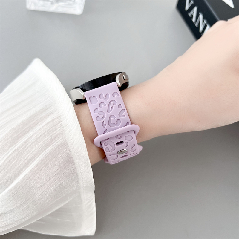 20 mm-es univerzális szíj Samsung Watch Huawei GT2-höz, leopárdmintás szilikon sportszíj