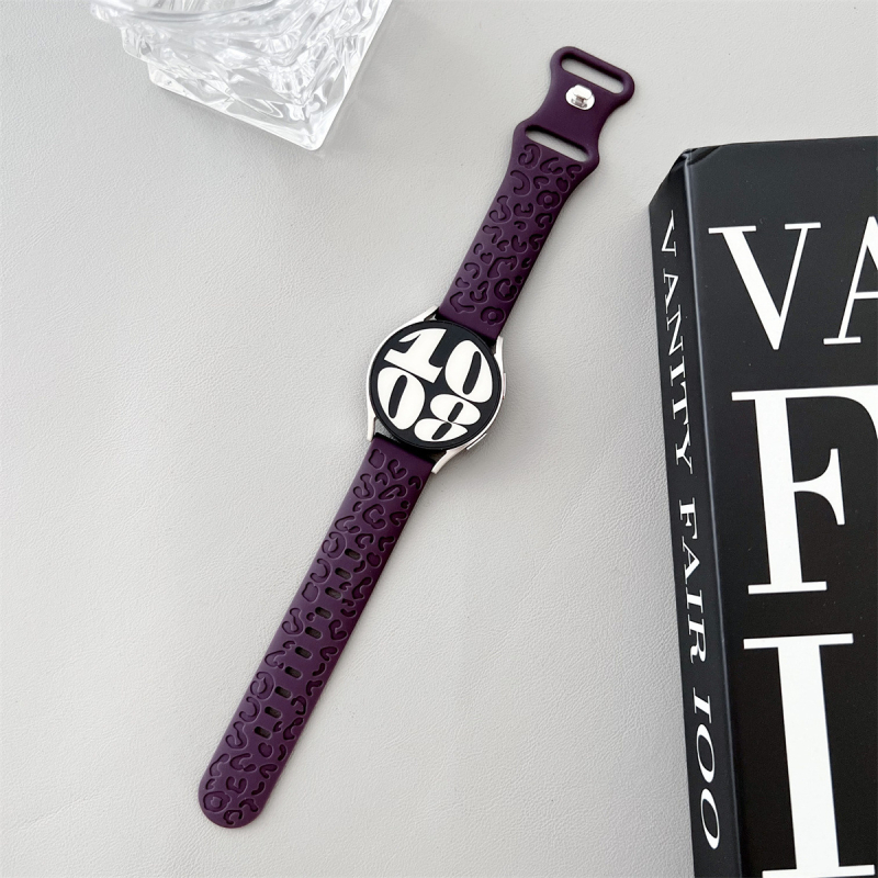 20 mm-es univerzális szíj Samsung Watch Huawei GT2-höz, leopárdmintás szilikon sportszíj