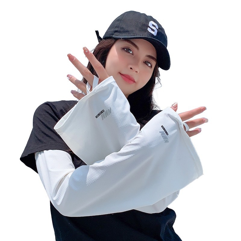 Apsauga nuo saulės, moteriškos pirštinės nuo UV spindulių, rankų apsauga, vasarinės, laisvos, plonos, rankovėmis apsaugotos, moteriškos.