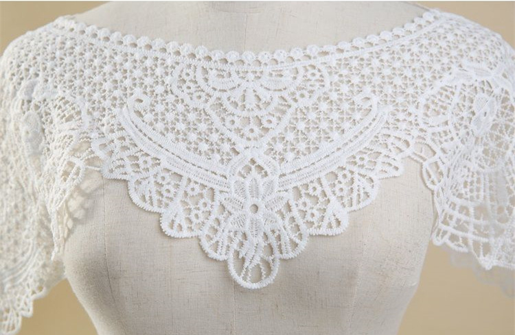 Naiste väikeste esemetega pullover, universaalne võltskrae, õõnes vees lahustuv sall, suvine ja sügisene dekoratiivne krae, Korea stiilis võltskrae