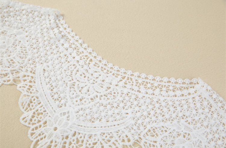 Naiste väikeste esemetega pullover, universaalne võltskrae, õõnes vees lahustuv sall, suvine ja sügisene dekoratiivne krae, Korea stiilis võltskrae