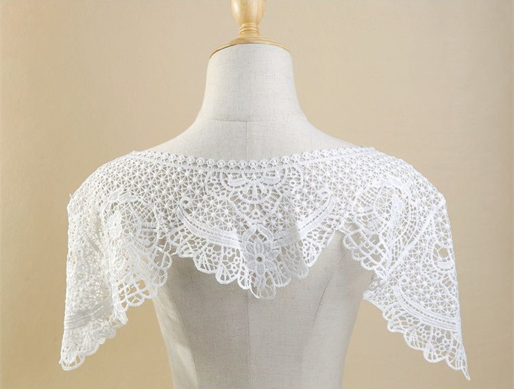 Naiste väikeste esemetega pullover, universaalne võltskrae, õõnes vees lahustuv sall, suvine ja sügisene dekoratiivne krae, Korea stiilis võltskrae