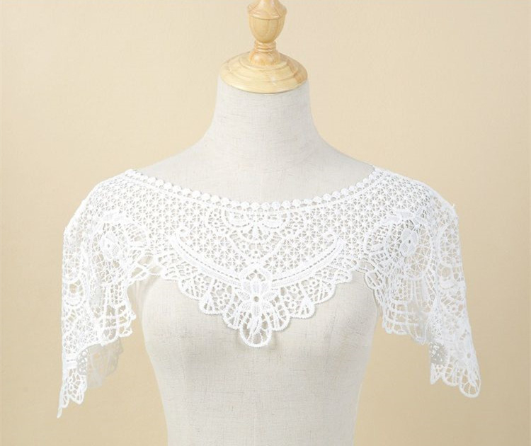 Naiste väikeste esemetega pullover, universaalne võltskrae, õõnes vees lahustuv sall, suvine ja sügisene dekoratiivne krae, Korea stiilis võltskrae