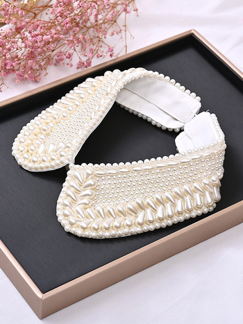 Μόδα Ρετρό Μαργαριτάρι Ψεύτικο Κολάρο Στρογγυλό Κολάρο Μαύρο και Άσπρο Κολάρο Κούκλας Πουλόβερ Πουλόβερ Διακοσμητικό Κολάρο