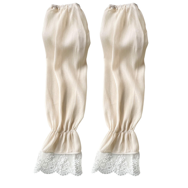 Nėriniuotos, apsaugančios nuo saulės, moteriškos, vasarinės, vairavimo ir jojimo stiliaus, pavėsinės nuo saulės, apsaugančios nuo ultravioletinių spindulių, laisvos, šilko rankovės.