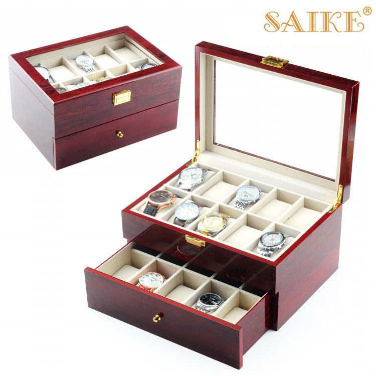 Raktáron nagykereskedelmi festék óradoboz kétrétegű festék óradoboz zongorafesték óradoboz 20 fa óradoboz