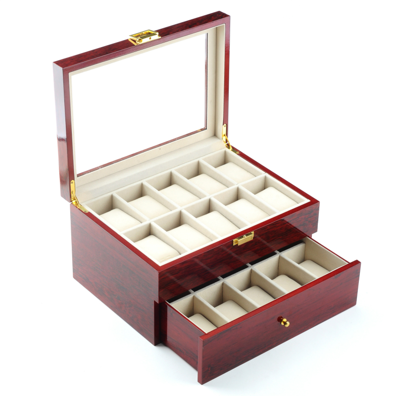 Raktáron nagykereskedelmi festék óradoboz kétrétegű festék óradoboz zongorafesték óradoboz 20 fa óradoboz