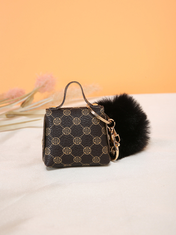 „Ins Internet“ įžymybių kailinių kamuoliukų raktų pakabuko krepšys, pakabinamas papuošalų krepšys, pakabinamas pakabukas, mažas krepšys, bagažo priedai, aksesuarai