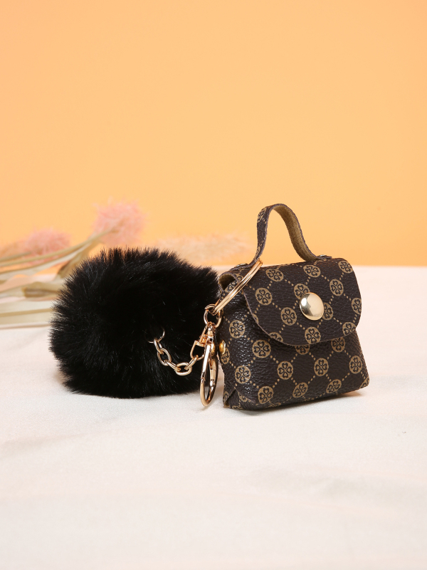 „Ins Internet“ įžymybių kailinių kamuoliukų raktų pakabuko krepšys, pakabinamas papuošalų krepšys, pakabinamas pakabukas, mažas krepšys, bagažo priedai, aksesuarai