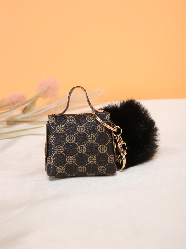 „Ins Internet“ įžymybių kailinių kamuoliukų raktų pakabuko krepšys, pakabinamas papuošalų krepšys, pakabinamas pakabukas, mažas krepšys, bagažo priedai, aksesuarai