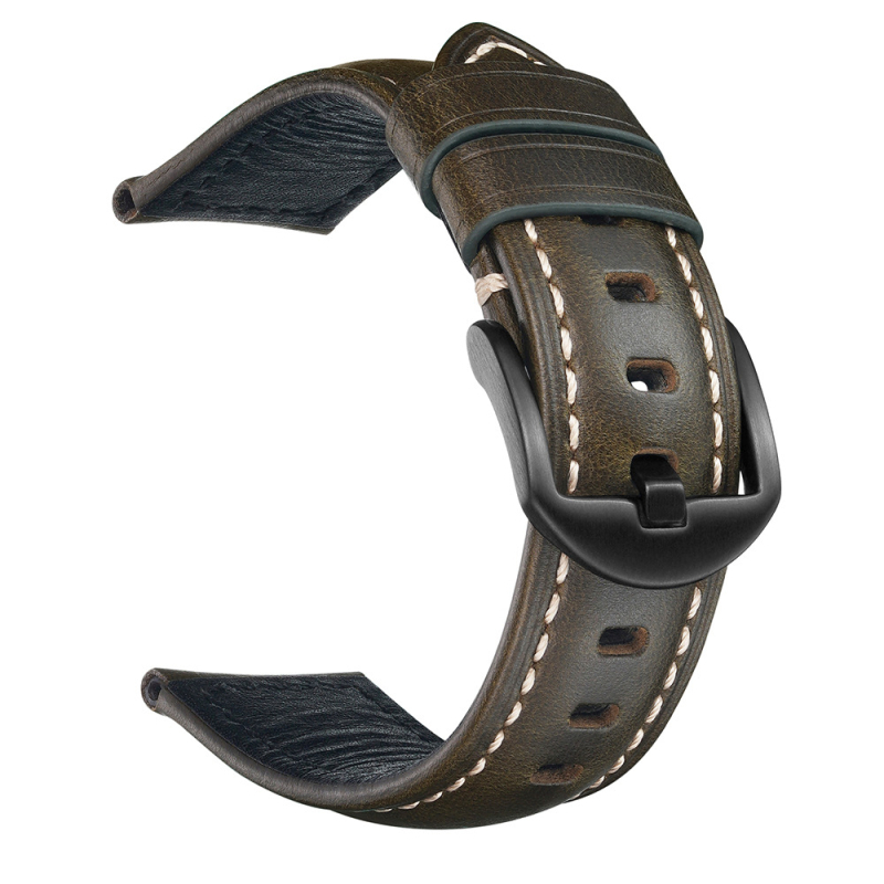 Търговия на едро с нова италианска телешка кожа с маслен восък, подходяща за висококачествена каишка от естествена кожа 20 мм, 24 мм, 26 мм