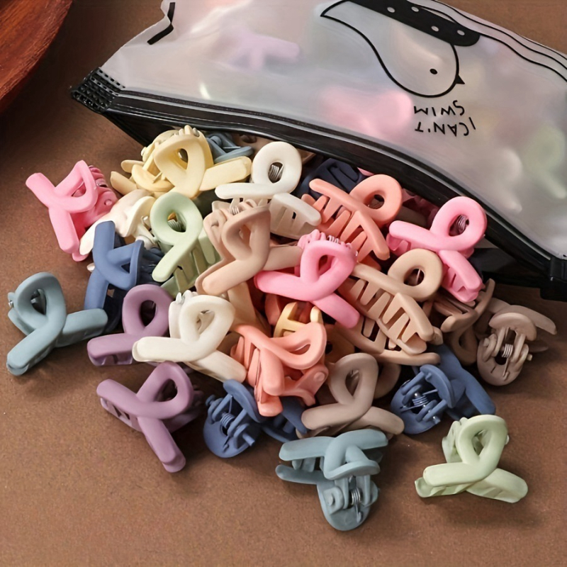 Új, cukorka színű, kis méretű, fogócsatos, matt téglalap alakú, cápacsatos, frufruval, összetört hajtűvel, mini hajtűvel ellátott női fejfedő