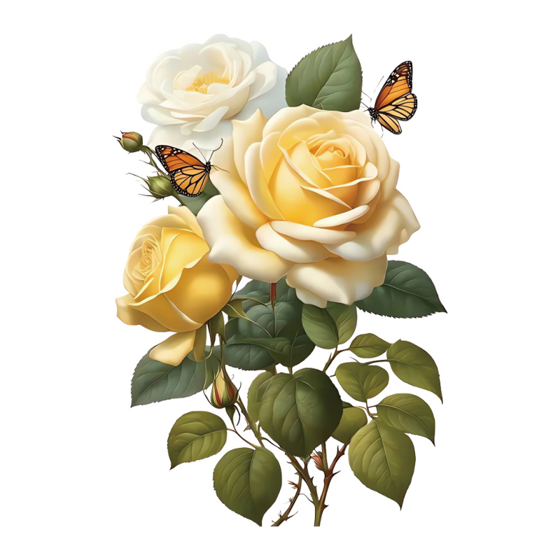 Új CH82031 sárga rózsa fali matricák fali matricák határokon átnyúló matricák kivehető fali matricák hajra