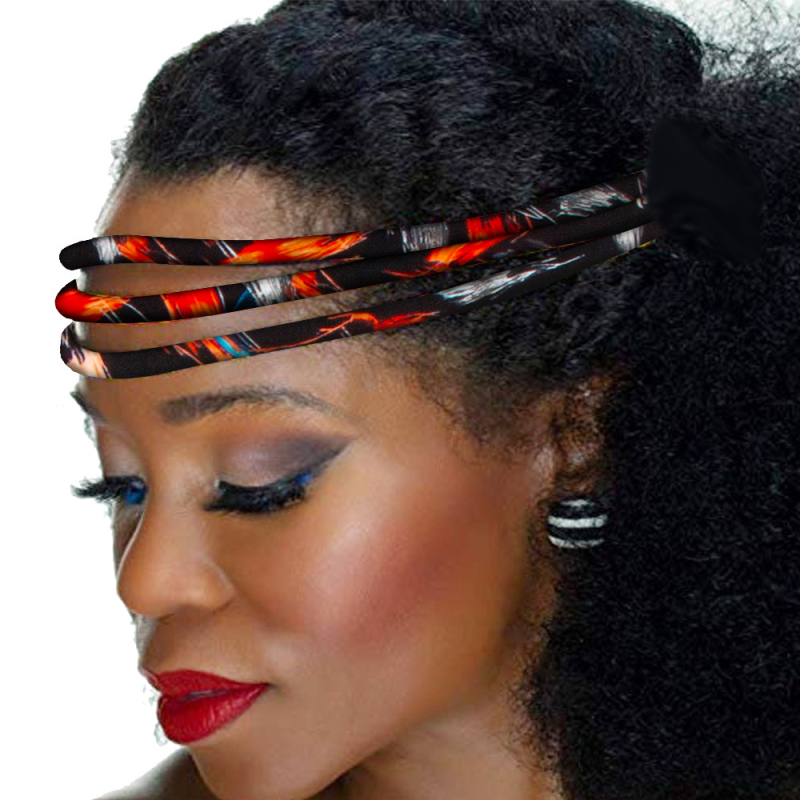 Afrikai új vintage Ankara kézzel készített fejdísz afrikai kenti női pamutkötél hajpánt többszínű, opcionális Amazon