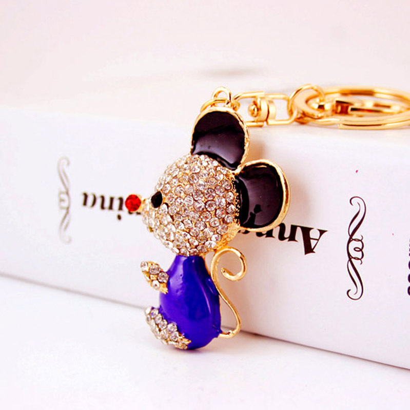 A Patkány éve ajándék aranyos gyémánt csillagjegy kis egér autó kulcstartó állatos fém medál kulcstartó medál